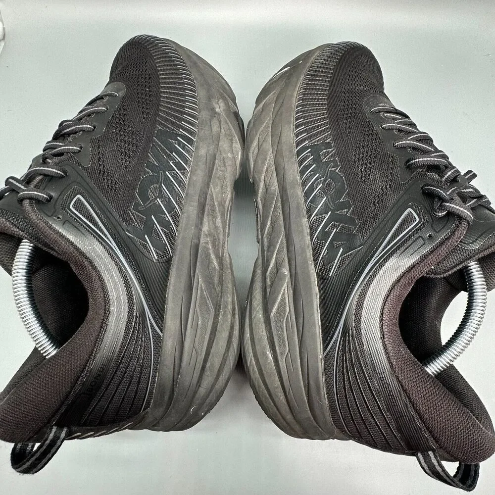 HOKA One One Bondi 7 Men's 11 Wide Black Athletic Sneakers Lace-Up Low Top Shoes_7